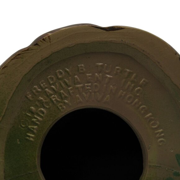 Freddy B Turtle Flower Bouquet Coin Piggy Bank Aviva Ent 1975 Hong Kong Vintage - Picture 8 of 9